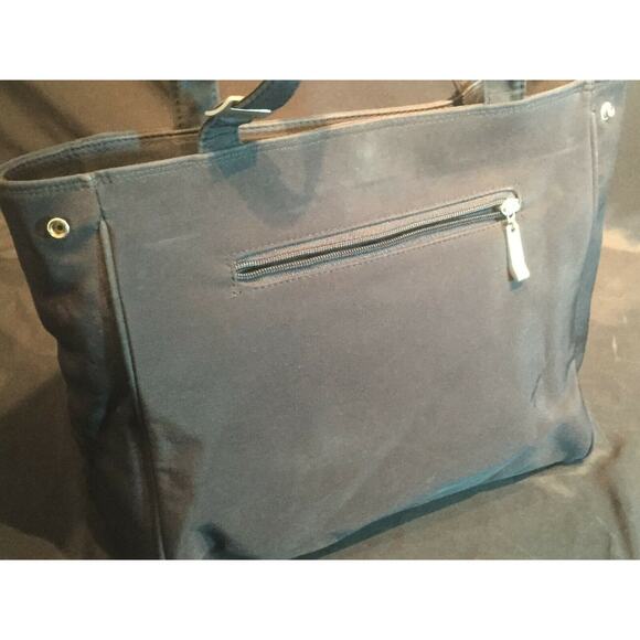 DKNY Donna Karan New York Basic Black Tote Purse Handbag Large Compartment Bag - Picture 8 of 13